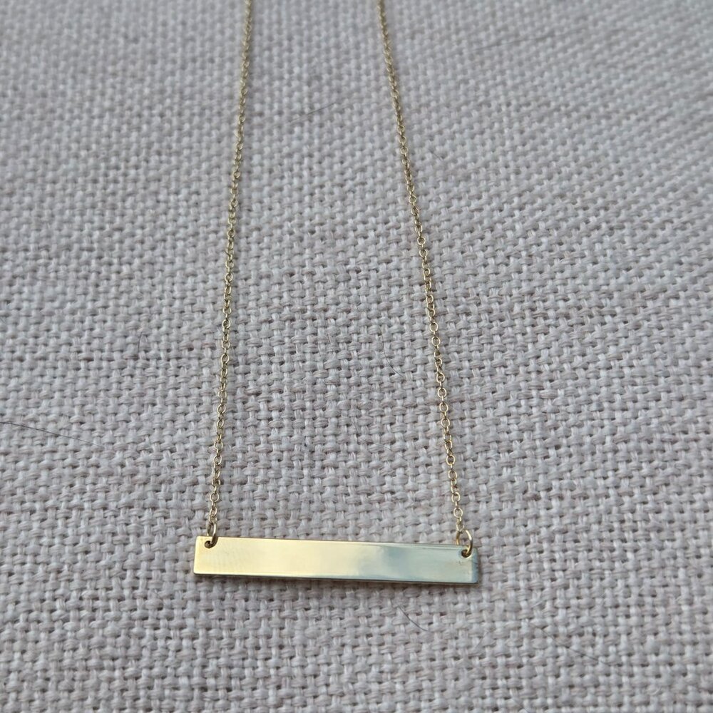 QVC Gold Bar Pendant Necklace